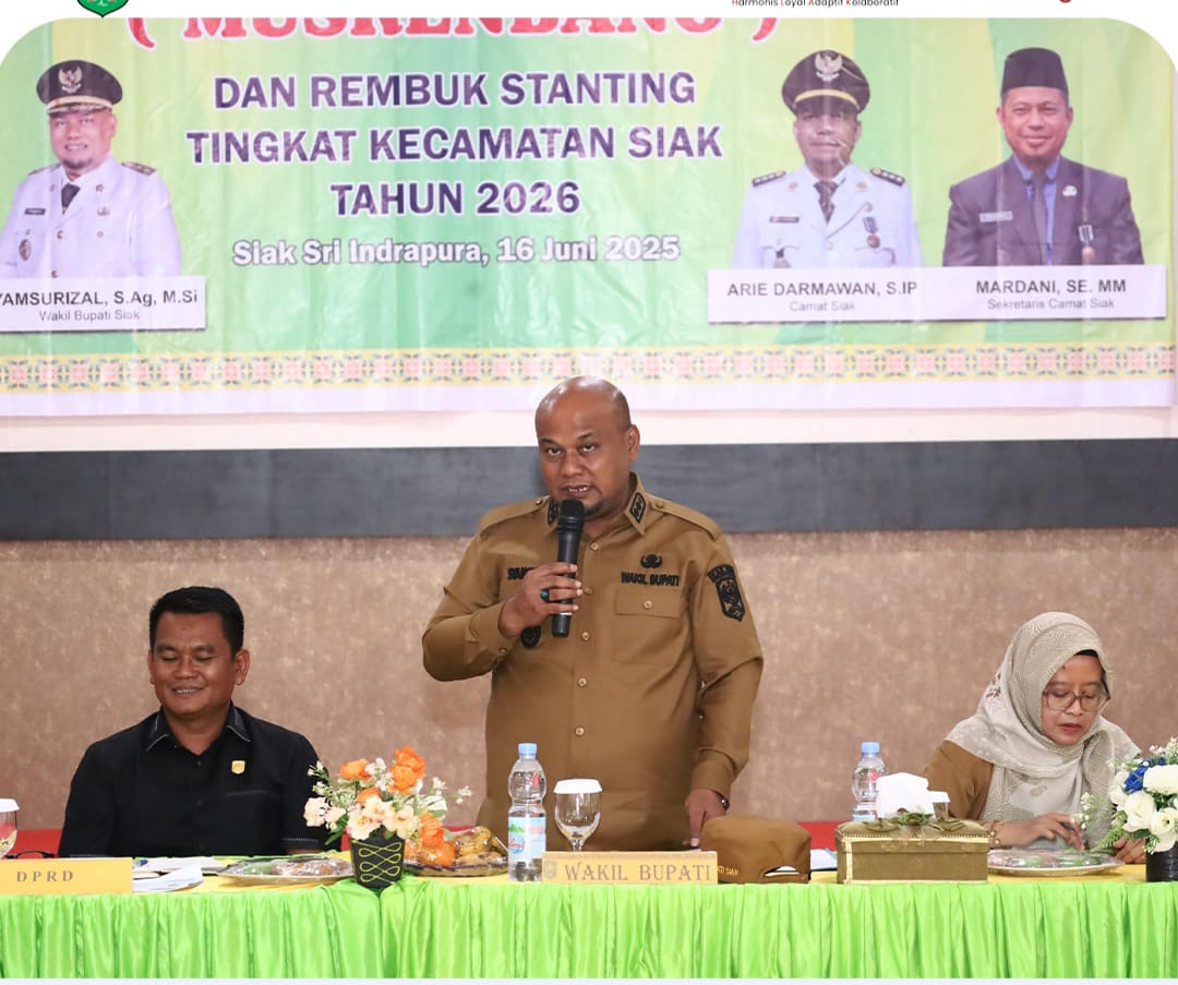 Musrenbang Kecamatan Siak di Buka Wabup Siak Syamsurizal