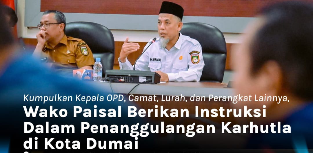 Wako Dumai Paisal Pimpin Rapat Penanggulangan Karhutla