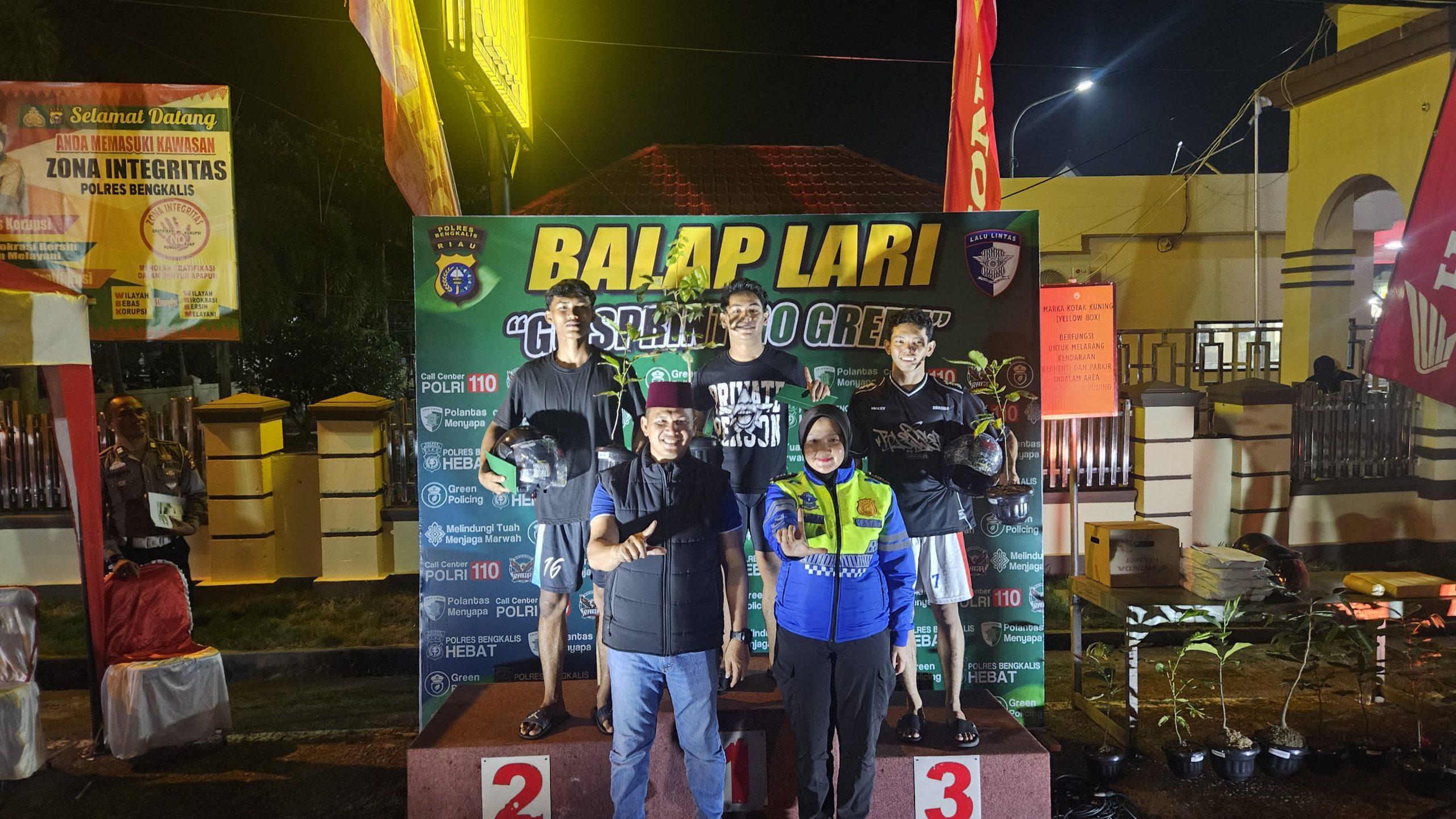 Go Spirit Go Green! Polres Bengkalis Gelar Balap Lari Tengah Malam, Tekan Balap Liar di Bulan Ramadan